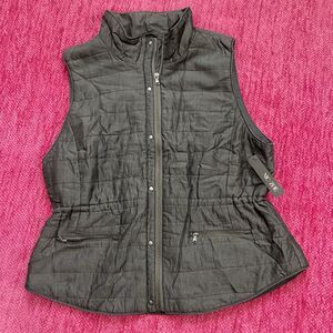 Nic + Zoe Cinch Waist Lyocell Vest Grey Size XL